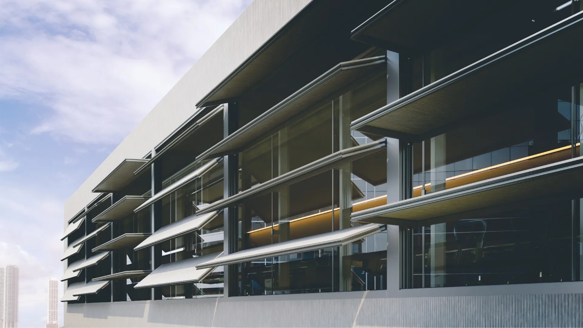 Image 2 of Kinetic Facade Shading Vertical Pivot Shading Systems