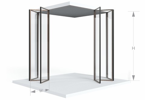 Corner Outward openning<br>LEFT - 2, 3, 4, 5, 6 Sashes<br>RIGHT - 2, 3, 4, 5, 6 Sashes typology