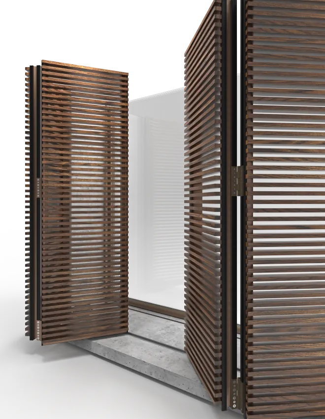 Product Kinetic Facade Shading Horizontal Folding Shading Systems