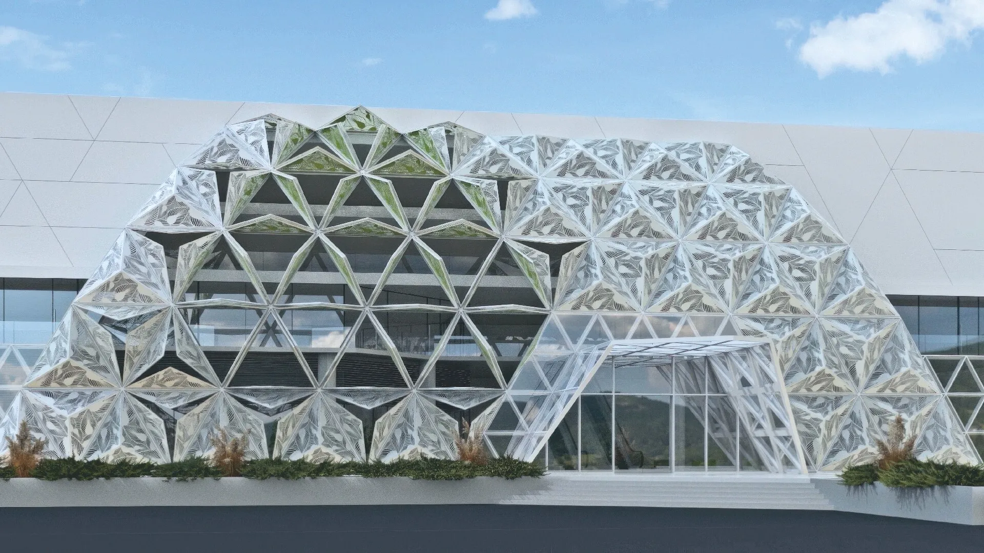 Image 1 of Kinetic Facade Shading Horizontal Hinged Shading System