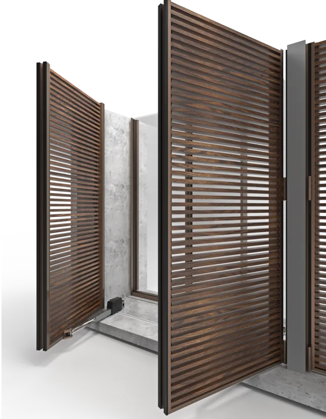 Product Kinetic Facade Shading Horizontal Hinged Shading System