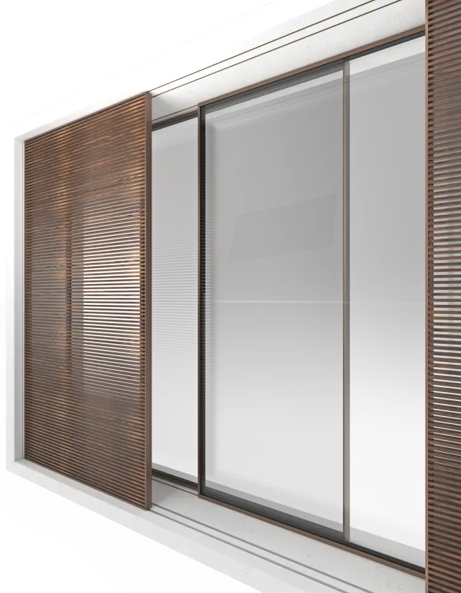 Product Kinetic Facade Shading Horizontal Sliding Shading System