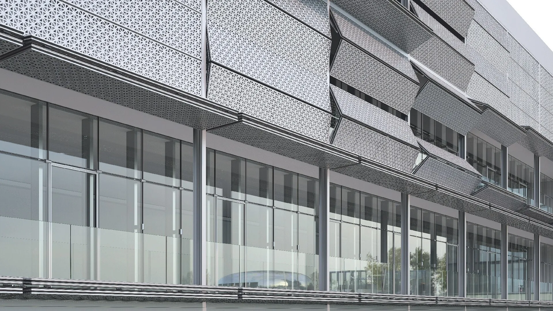 Image 1 of Kinetic Facade Shading Vertical Folding Shading System