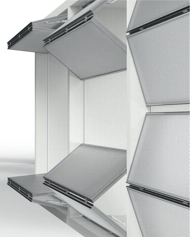 Product Kinetic Facade Shading Vertical Folding Shading System
