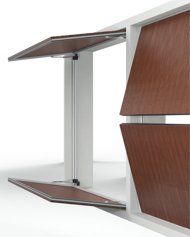 Product Kinetic Facade Shading Vertical Hinged Shading System